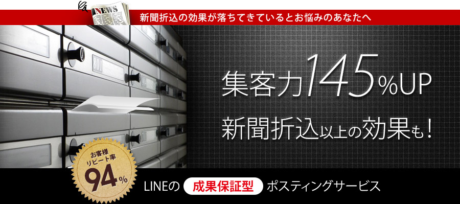 集中力145%UP新聞折込以上の効果も！